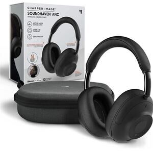 Sharper Image Soundhaven ANC Wireless Noise Canceling Over Ear Headphones